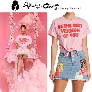 Alice + Olivia Pink Graphic Tee